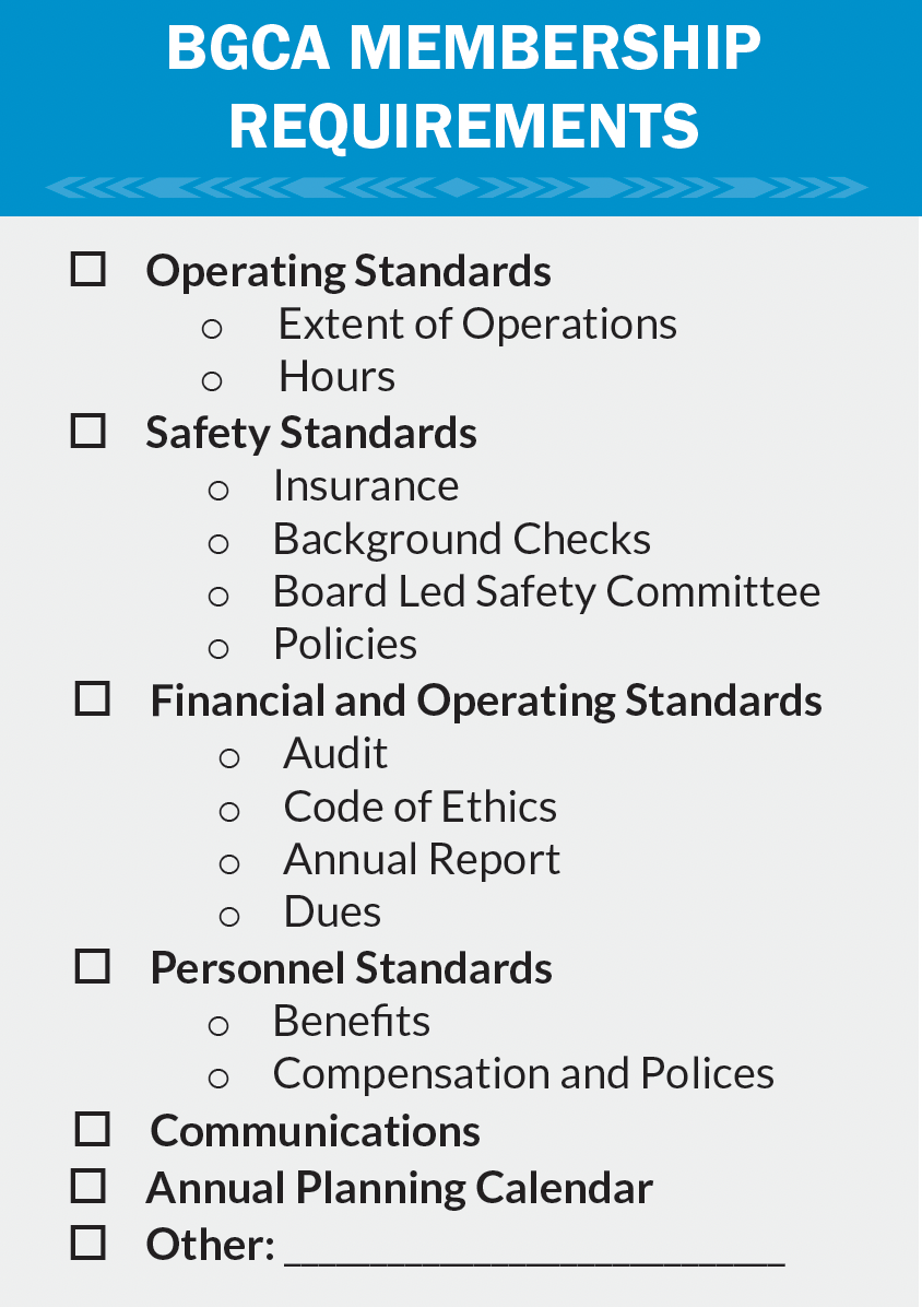 BGCA Membership Requirements